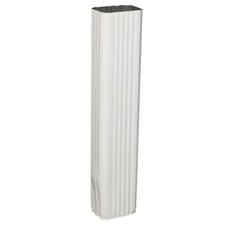 Dendesigns 3 x 4.25 x 15 in. White Aluminum Downspout Extension DE1681614